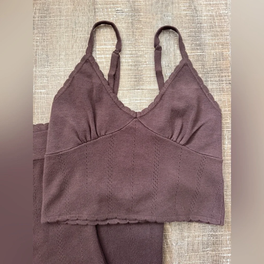 NWT House of Harlow 1960 Chocolate Brown Maxi Skirt Set - Picture 3 of 3